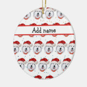 Alaskan Malamute Dog Breed Christmas Stars Keramisch Ornament (Links)