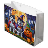 Alaskan Malamute Dogs Pompoen Halloween Grappig Groot Cadeauzakje (Achterkant Gekanteld)