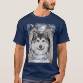 Alaskan Malamute Engel T-shirt (Voorkant)