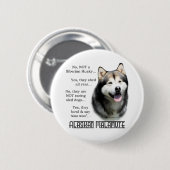 Alaskan Malamute FAQ - Button (Voorkant /achterkant)