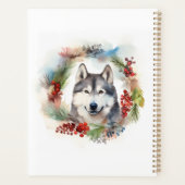 Alaskan Malamute Festive de la couronne de Noël (Dos)
