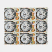 Alaskan Malamute Fleece Deken (Voorkant (Horizontaal))