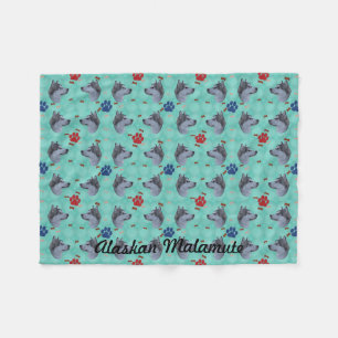 Alaskan Malamute Fleece Deken