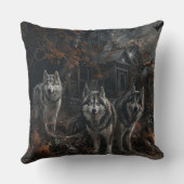 Alaskan Malamute Halloween Nacht Doggy Delight Kussen (Achterkant)