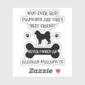 Alaskan Malamute Hond Beste Vriend Vinyl Sticker (Vel)