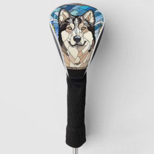 Alaskan Malamute hond glazen ornament Golfheadcover