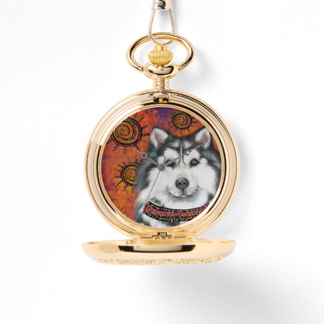 ALASKAN MALAMUTE HORLOGE (Voorkant)