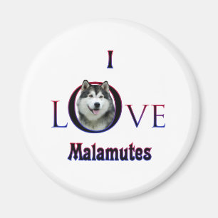 Alaskan Malamute Ik Liefde Magneet