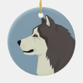 Alaskan Malamute Keramisch Ornament (Achterkant)