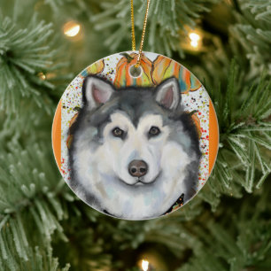 Alaskan Malamute Keramisch Ornament