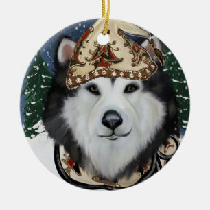 Alaskan Malamute Keramisch Ornament