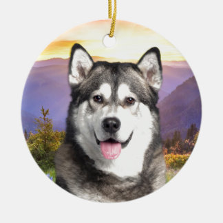 Alaskan Malamute Keramisch Ornament