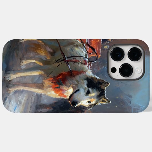 Alaskan Malamute Kerst Feestelijke Periode Case-Mate iPhone Case (Achterkant (horizontaal))