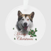 Alaskan Malamute kerstArt Ornament (voorkant)