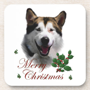 Alaskan Malamute Kerstmis Bier Onderzetter