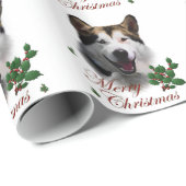 Alaskan Malamute Kerstmis Cadeaupapier (Rol Hoek)