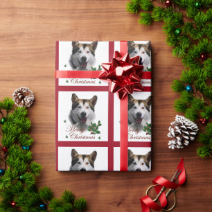 Alaskan Malamute Kerstmis Cadeaupapier
