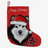 Alaskan Malamute Kleine Kerstsok (Voorkant)