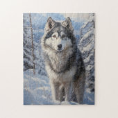 Alaskan Malamute Legpuzzel (Verticaal)