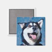 Alaskan Malamute Magnet Magneet (Voorkant / Achterkant)