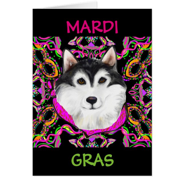 ALASKAN MALAMUTE - MARDI GRAS (Devant)
