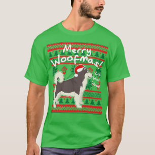 Alaskan Malamute Merry Woofmas Ugly KerstSwea T-shirt