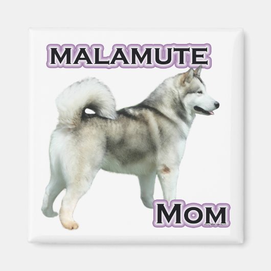 Alaskan Malamute Moeder 4 Magneet (Voorkant)