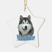 Alaskan Malamute Naam Sleutelhanger Keramisch Ornament (Links)