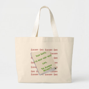 Alaskan Malamute Ondeugend of Nice Grote Tote Bag