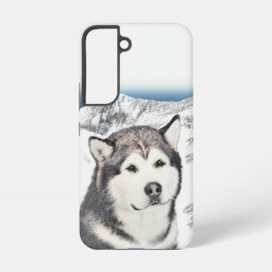 Alaskan Malamute Painting - Cute Original Dog Art Samsung Galaxy Hoesje