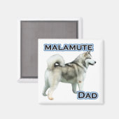 Alaskan Malamute Papa 4 - Aimant (Recto/Verso)