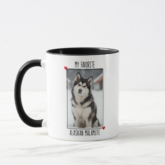 Alaskan Malamute Personalized Photo Dog Lover Mok (Links)