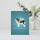 Alaskan Malamute Pet Loss Design Briefkaart (Staand voorkant)