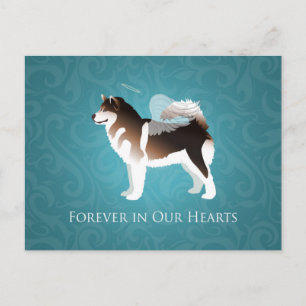 Alaskan Malamute Pet Loss Design Briefkaart
