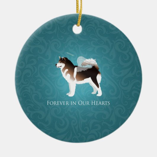 Alaskan Malamute Pet Loss Design Keramisch Ornament (Voorkant)