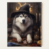 Alaskan Malamute Pumpkins Halloween Scary Planner (Achterkant)