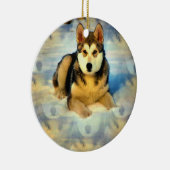 Alaskan Malamute Puppies Ornament (Rechts)