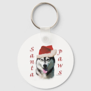 Alaskan Malamute Santa Paws Sleutelhanger