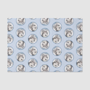 Alaskan Malamute Schilderij Mal Sled Dog Art Tissuepapier