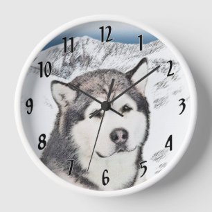 Alaskan Malamute Schilderij - Mooie Originele Hond