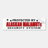 Alaskan Malamute Security Bumpersticker (Voorkant)