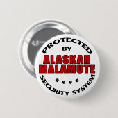 Alaskan Malamute Security Ronde Button 5,7 Cm (Voorkant /achterkant)