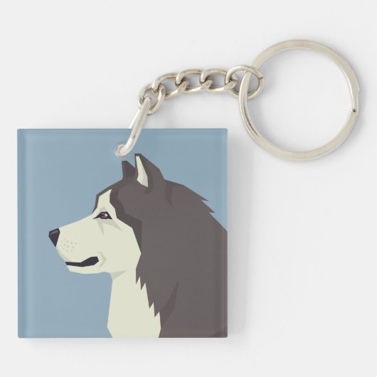 Alaskan Malamute Sleutelhanger (Achterkant)