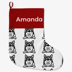 Alaskan Malamute sokken Gepersonaliseerd honden So Grote Kerstsok