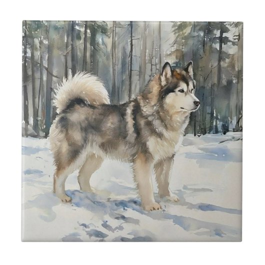Alaskan Malamute Tegeltje (Voorkant)