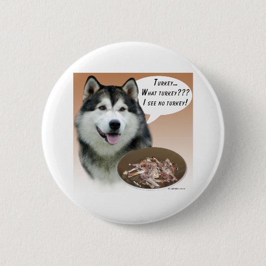 Alaskan Malamute Turkije - Button (Voorkant)