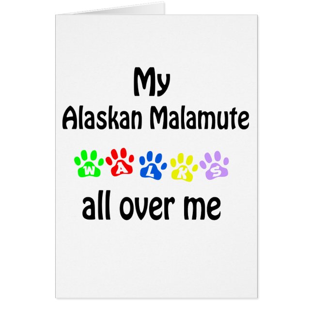 Alaskan Malamute Walks Design (Devant)