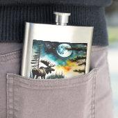 Alaskan Moose staande op Mountain Ridge Flacon (Voorbeeld)