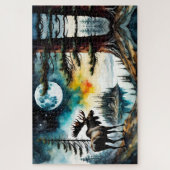 Alaskan Moose staande op Mountain Ridge Legpuzzel (Verticaal)