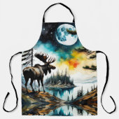 Alaskan Moose staande op Mountain Ridge Schort (Voorkant)